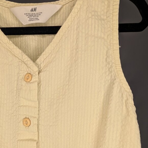 ❤️ 2 for 10 ❤️ H&M Pale Yellow Cotton Sundress - Picture 3 of 7